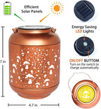 Mushroom Solar Lanterns Outdoor Waterproof Hanging Solar Lights Mushroom Gifts for Women Men Mom Metal Decorative LED Outdoor Lanterns for Patio,Lawn, Landscape, Garden Decor, Yard Decoration