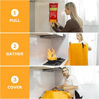Emergency Fire Blanket, 1Pack Silicone Flame Retardant Fire Blankets Emergency for Home, Kitchen, Car, Office, Grill, 39.4X 39.4inch Fire Extinguisher Blanket