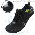 L-RUN Barefoot Water Shoes Women Mens Aqua Sock Athletic Hiking Water Sports Shoes for Swim Beach Pool Sand Diving Walking