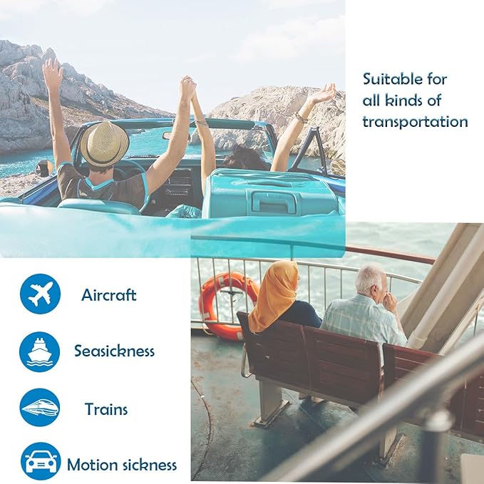 Motion Sickness Patches Behind Ear is Effective for Cruise in Adults and Kids,Travel Friendly. (10Pcs)