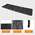 8 FT Folding Table with Carry Handle, Portable Fold-in-Half Plastic Table, Rectangle Foldable Table for Indoor/Outdoor Black