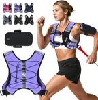 Sportneer Weighted Vest for Women Men: 8lbs/12lbs/15lbs/20lbs/25lbs Weight Vest with Detachable Phone Pouch Rucking Vest for Women Walking Strength Training Muscle Building Weight Loss