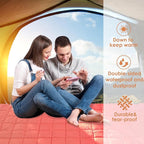 Lightweight Camping Blankets Outdoor Down Alternative Puffy Printed Camping Blanket Waterproof Large Silk Cotton Blanket Packable Warm for Trave Picnic Hiking Camping Cold Weather 78" x 55"