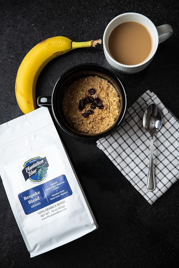 PREMIUM PLANTATION BLUE TRADITION CLASS EXPERIENCE Bespoke Blend of Blue Mountain & Kona Coffee Ground (1lb)