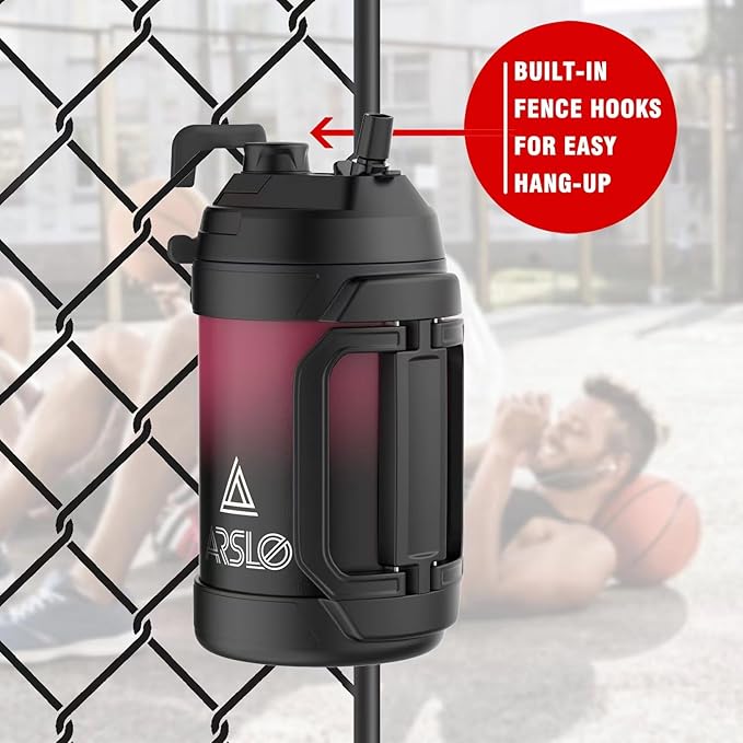 Sports Water Jug - Gallon Water Bottle - Large Insulated Stainless Steel Bottle for Gym, Workouts, Basketball, Football, Soccer - Keep Water Cold for Up To 24 Hours - 108OzNEW