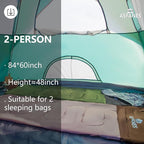2-12 Person Tents for Camping Waterproof, Backpack Double Layer Tents, Perfect Picnics, Fishing and Backyard Camping