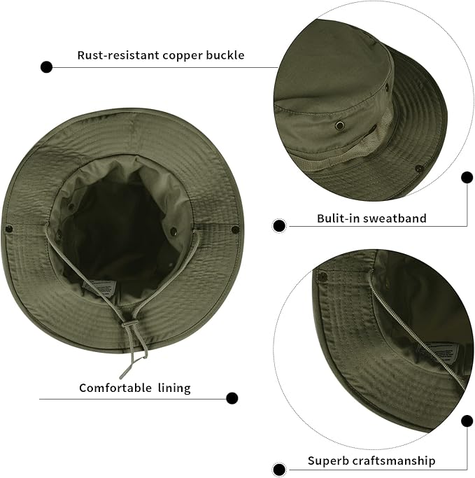 Sun Hats for Men Women Bucket Hat UPF 50+ Boonie Hat Foldable UV Protection Hiking Beach Fishing Summer Safari