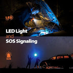 Portable Waist Fan - 14500mAh Rechargeable Battery, 67Hrs Cooling Belt Fan, 5 Powerful Speed & 360° Rotatable, Hands Free Clip On Waist With LED Light for Work Gift Camping Travel Outdoor