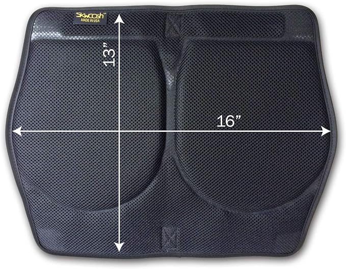 Skwoosh Canoe Gel Cushion with Comfortable Breathable Mesh Fabri with Tie Down Straps | Suitable for All Canoe Styles and Makes | Made in USA