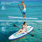CYFIE 10'6''Inflatable Stand Up Paddle Board, Paddle Boards with Premium SUP Paddle Board Accessories, Removable Kayak Seat and Camera Mount for Yoga, Kayaking, Surf, Fishing
