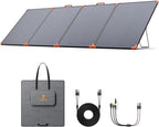 N-Type 16BB 350W Portable Solar Panel for Power Station,Hurricane Preparedness Items,43V Foldable Solar Charger 25% High Efficiency IP68 Waterproof 4 Reinforced Kickstands for Camping RV Trip