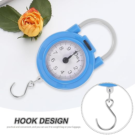 DOITOOL Portable Travel Suitcase Scale with Hook High-Precision Mechanical Spring Hanging Luggage Weight Scale for Home and Travel Use