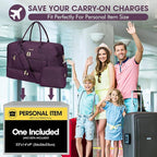 Travel Duffle Bag Weekender for Women - 38L Carry-On Overnight Personal Item Bag with Shoe Compartment & Wet Pocket Weekend Tote Bags with Toiletry Hospital Bags for Labor and Delivery