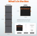 100W Portable Solar Panel for Power Station, Foldable Monocrystalline Solar Charger with QC3.0 USB-A & USB-C, 24% High Efficiency, IP67 Waterproof - Compatible with Camping, RV, Emergency Blackout