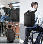 KEOFID Work Laptop Backpack for Men and Women, Mens Work Backpacks Fit 15.6 Inch Computer, Carry On Business Travel Back pack with USB Charging Port, Water Resistant(Black)