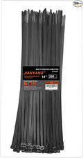 14 Inch Zip Ties Double Sided Toothed,100 LBS Tensile Strength Heavy Duty Cable Wire Ties With Self-Locking Adjustable More Durable Nylon Tie Wraps for Indoor Outdoor（200 Pack）