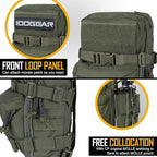 IDOGEAR Mini Tactical MOLLE Hydration Pack Water Reservoir Bag Outdoor Water Bladder Carrier Pack for Tactical Vest Backpack