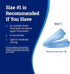 ZQuiet Anti-Snoring Mouthpiece Solution - Comfort Size #1 (Single Device) + Cleaner (1.5oz Bottle) - Made in USA Snoring Solution for a Better Night’s Sleep (Blue)