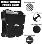 Running Phone Holder Vest with 500ml/17oz Running Water Bottle | Waterproof Phone Pouch Reflective Vest | 8 Pockets, Lightweight Hydration | Accessories for Men & Women