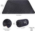 REDCAMP Large Warm Blanket with Sherpa Lining, Cold Weather Outdoor Blanket Windproof for Camping Stadium, Machine Washable 79"x 79"