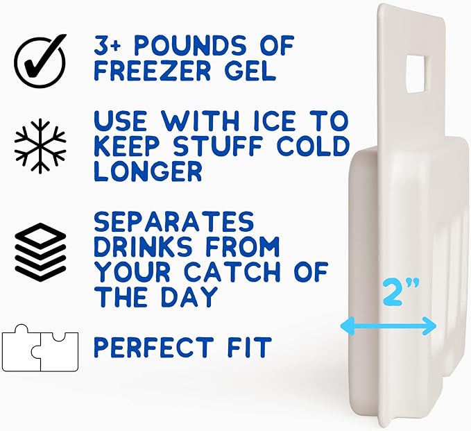 Ice Pack Divider for YETI Coolers - Four Sizes to Fit The YETI Tundra Haul, 35, 45, 65, Roadie 48, 60 - YETI Cooler Accessories - Freezable YETI Accessories