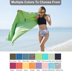 Rainleaf 2 Pack Microfiber Quick Dry Travel Towel, Super Absorbent Ultra Compact Lightweight Camping Towel for Gym, Hiking, Pool, Yoga - Green