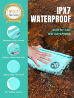 niphean IPX7 Waterproof Dry Bag with Magnetic One-Hand Closure, Durable Waterproof Bag for Kayaking, Paddle Board, Beach, Swimming, Multi-Wear Fanny Pack Style, Dry Bags for Men & Women Outdoor Use