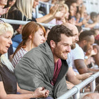 Fleece Waterproof Outdoor Blanket - Windproof Stadium Blanket for Camping, Picnics, and Sports Stay Dry and Comfortable 80"x 58"(Gray)