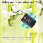 6 Pack Luggage Locks TSA Approved 3 Digit Travel Combination Portable Small Padlocks Stainless Steel TSA Accepted Toolbox Locks for Travel Bag Suitcase Lockers
