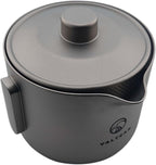 Valtcan Titanium 180ml 6oz Teapot Gaiwan Tea Maker Pour Single Double Wall Cup Pot Teaware Weighs 98g