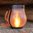 Schoolhouse Solar Lanterns Outdoor Waterproof - Realistic Flickering Flame, 3 Lighting Modes with Rope Handle Design, Waterproof & Solar-Powered for Patio, Garden, Porch, Tabletop Indoor Decor 1 Pack