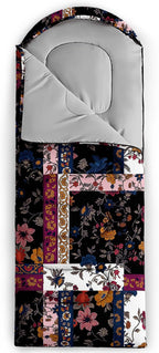 Sleeping Bags for Adults and Kids，3D Printing Camping Sleeping Bag for Girls Boys Lightweight Waterproof Cold/Warm 3-Season，Outdoor Travel with Compression Bags