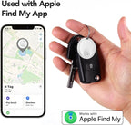 Air Tracker Tag, Smart Bluetooth5.3 Tracker, Item Finder Work with Apple Find My, Trakcer Tag Locator for Keys, Luggage, Backpack, Suitcase, 120dB Sound(White)