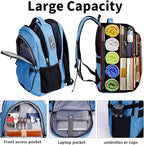 SHRRADOO Anti Theft Laptop Backpack Travel Backpacks with usb Charging Port for Women Men High School College Backpack Computer Bag Fits 17 Inch Laptop,Sky Blue