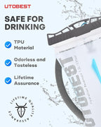 UTOBEST Hydration Bladder,TPU Water Bladder,Water Bladder for Hiking Backpack,BPA Free,Wide Opening,Leak-Proof,Water Reservoir for Hiking Cycling Camping Running