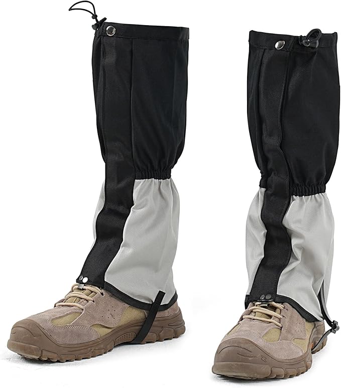 likloks Adjustable Leg Gaiters for Men & Women - Lightweight & Waterproof Gaiter for Hiking, Snow, Trail, Trekking, Hunting, Climbing