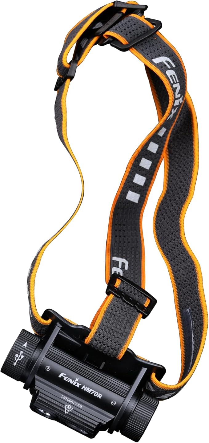 Fenix HM70R Headlamp, 1600 Lumen USB-C Rechargeable with White, High CRI and Red Beams and Lumentac Organizer