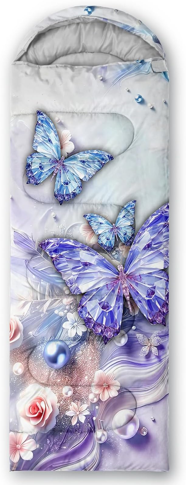 AILONEN Outer Space Astronaut Camping Sleeping Bags,Lightweight & Waterproof,3 Season Warm & Cool Weather,Cartoon Sleeping Bags for Kids,Boys Girls Travelling,Outdoors