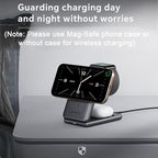 Wireless Charging Station,3 in 1 Charging Stand Made for Apple Watch Ultra 10 9 8 7 6 SE 5 4 3,Fast Wireless Charger Made for iPhone 17/Air/16/15/14/13/12/11/X,for AirPods Pro