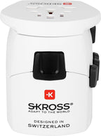 Skross PRO World Travel Adapter With Ground Plugs