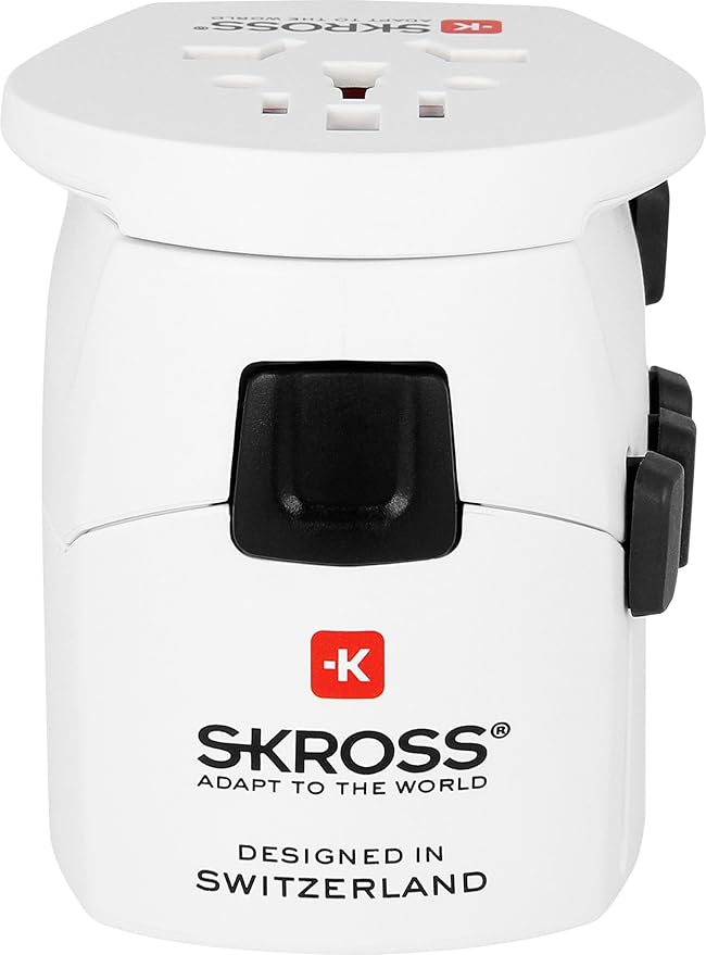 Skross PRO World Travel Adapter With Ground Plugs