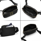 Gitus Belt Bag Fanny Pack Crossbody Bags with Initial Letter Patch Gifts for Wife Older Women Mother Coworker Bridesmaid Anniversary Travel Gifts Beach Gifts (Black-X)