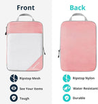 9 Set Compression Packing Cubes for Travel - Compressible, Lightweight, and Space-Saving Packing Cubes, Travel Essentials for Women, Pink