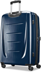 Samsonite Winfield 2 Hardside Expandable Luggage with Spinner Wheels, Navy, Checked-Large 28-Inch