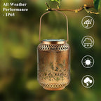 Butterfly Solar Lanterns Outdoor Waterproof Women Birthday Gifts for Mom Grandma Sister Garden Decor Metal Hanging Solar Lights for Yard Patio Backyard Lawn Porch Decorations