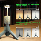 Camping Light, Telescopic Camping Lantern with Storage Bag, Collapsible, Magnetic, 10500mAh Battery, Rechargeable Outdoor Portable Lights for Hiking, Fishing, and Travel (Dark Gray)