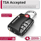 TSA Accepted Luggage Locks, Fosmon Open Alert Indicator 3 Digit Combination Padlock Codes for Travel Bag, Suit Case, Lockers, Gym, Bike Locks or Other (4 Pack)