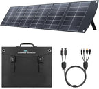 Ecosonique 200W Portable Solar Panel for Power Stations, Foldable & Lightweight with Kickstand, USB-C PD3.0 & USB-A QC3.0, MC4 & Multi-Output for Solar Generators, RVs, Camping, and Outdoor Use