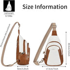 Crossbody Bags for Women Anti Theft Vegan Leather Sling Bag RFID Blocking Chest Bag for Travel