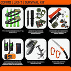 72 Hour Survival Kit - 228 Pieces Survival Gear and Supplies - 45L Go Bag Emergency Backpack, First Aid, Water Filter, Tools, Tent, Camping Essentials, Emergency Preparedness - The Alpha